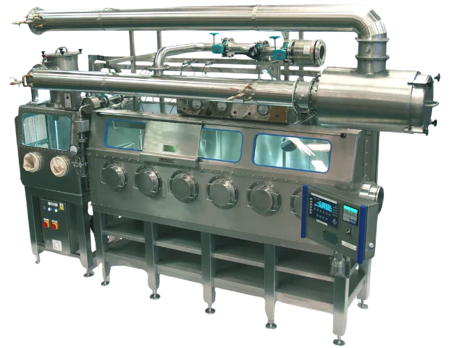 Met lood afgeschermde glovebox voor nucleaire toepassingen