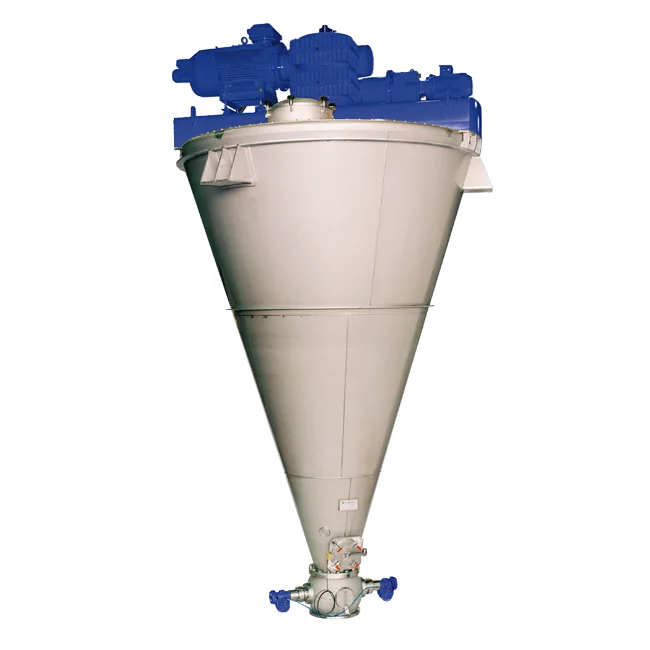 Mengen van cementadditieven met de Nauta conische schroefmenger van Hosokawa Micron