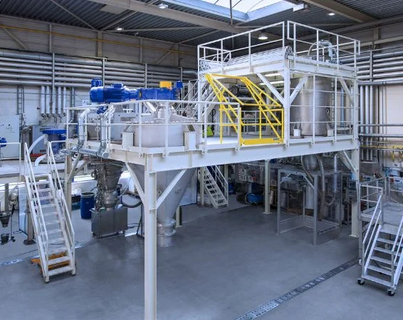 Testcentrum voor het drogen van titaniumdioxide (TiO₂)